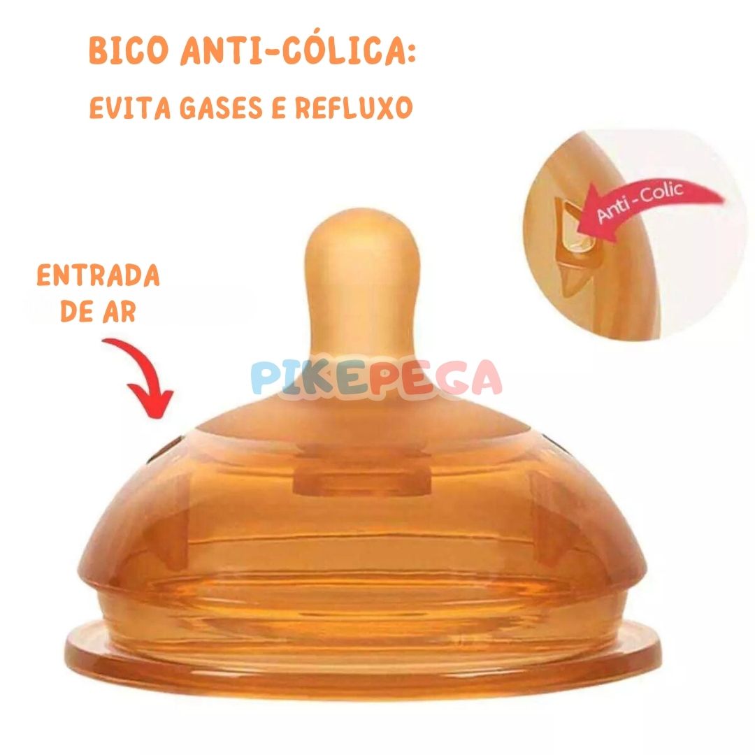 Tetadeira Anti-Cólica® - Mamadeira de Silicone que Imita o Seio Materno