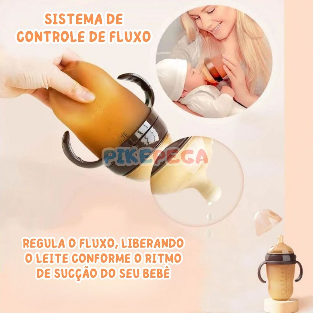 Tetadeira Anti-Cólica® - Mamadeira de Silicone que Imita o Seio Materno