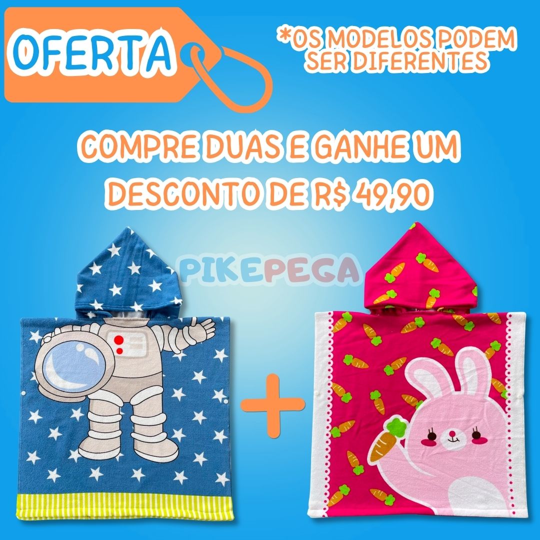 Roupão Poncho® Toalha infantil