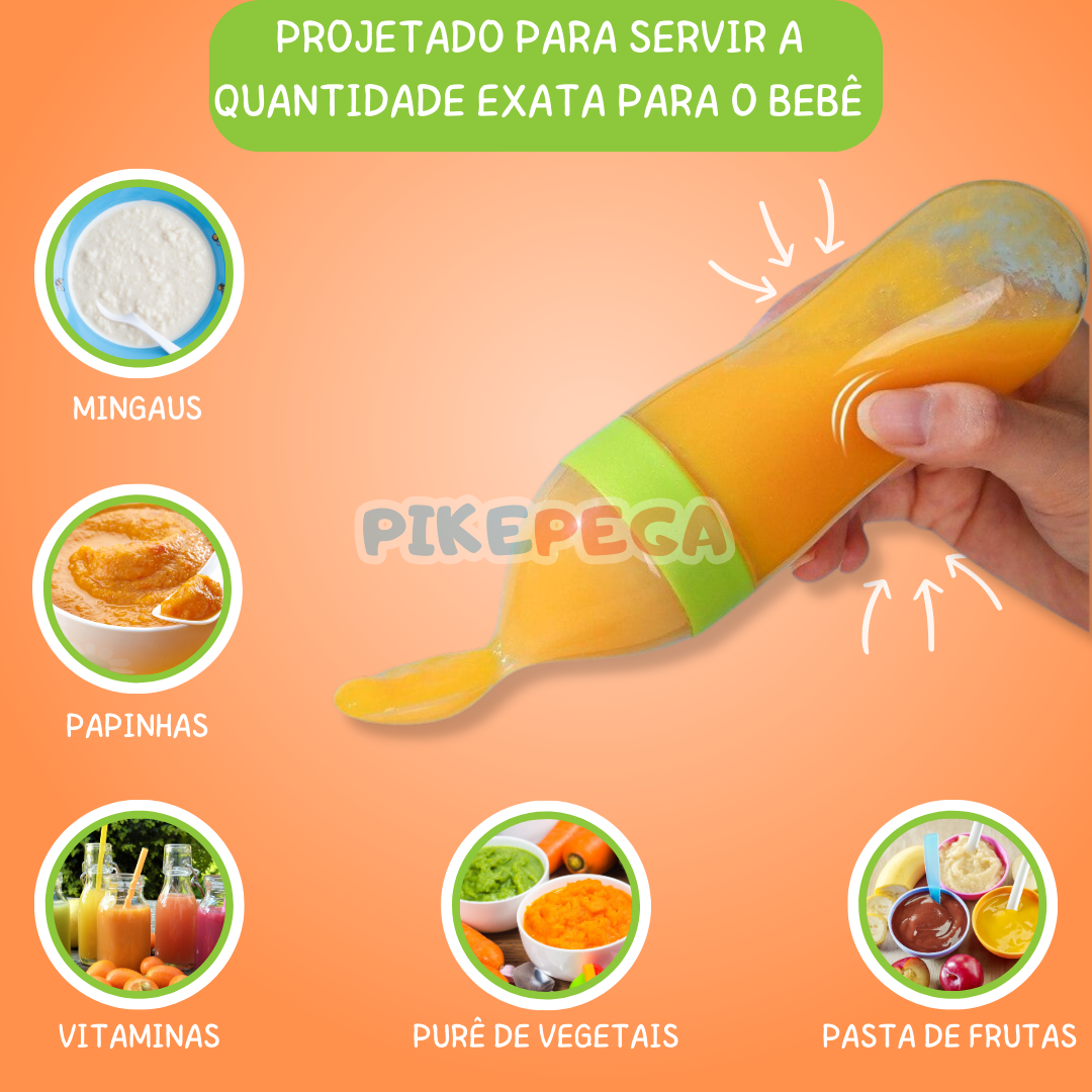 Papinha Baby® - Colher para Alimentação do Bebê sem Bagunça