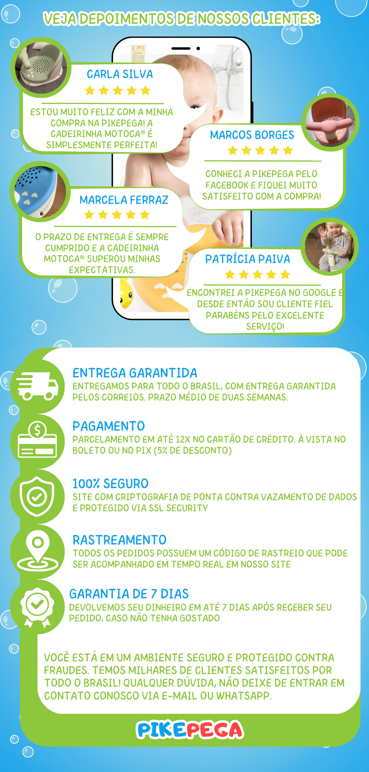 Cadeirinha Motoca® - Assento para Banho