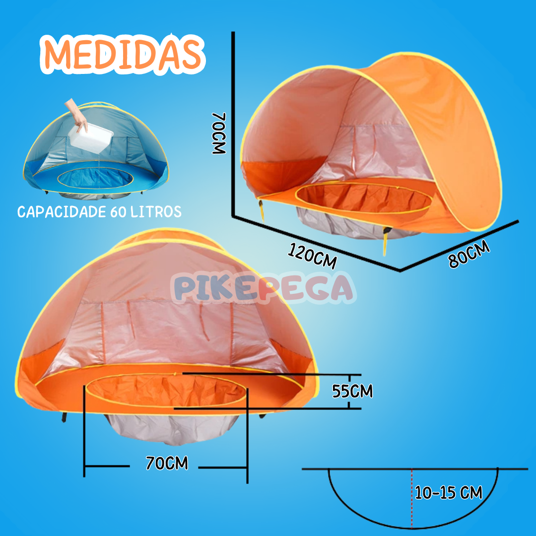 Tenda Pool kids® - Cabana de Praia com Piscina