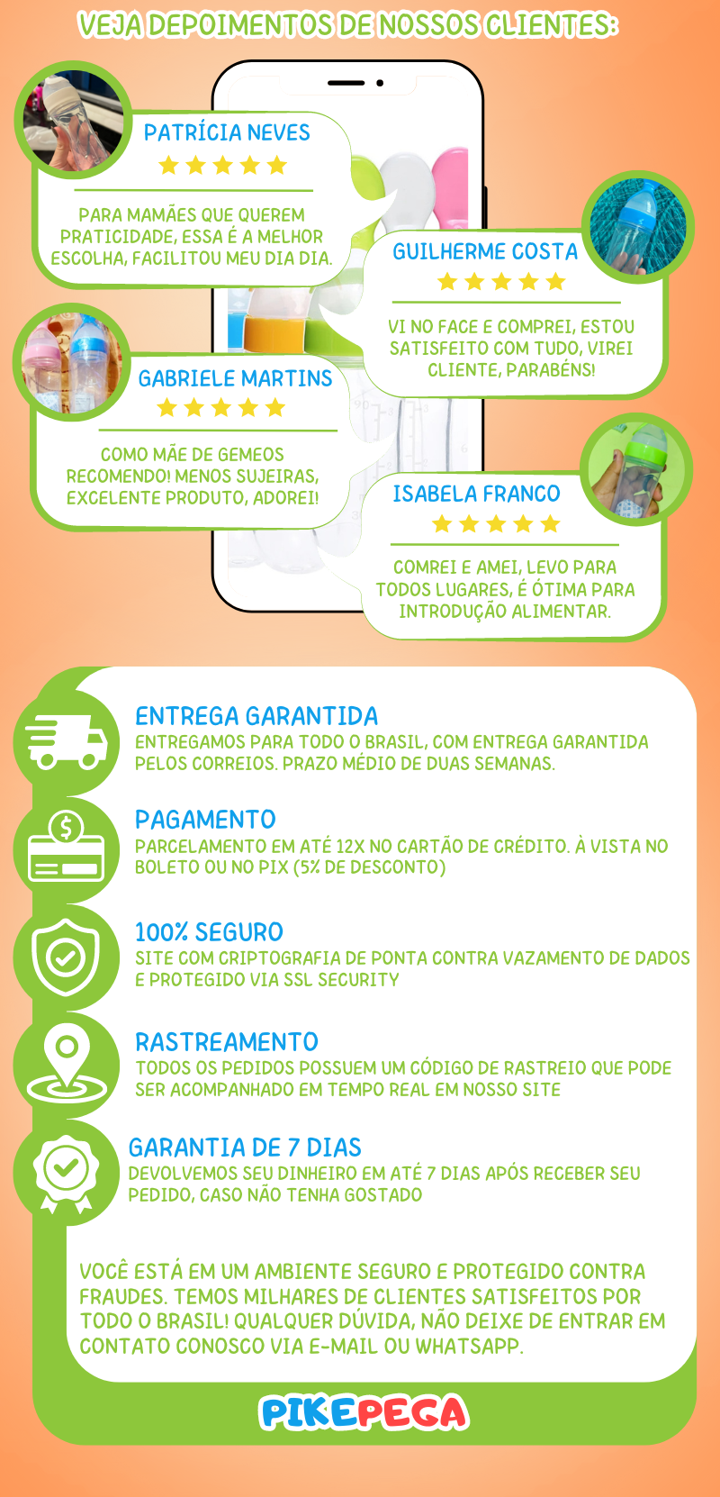 Papinha Baby® - Colher para Alimentação do Bebê sem Bagunça