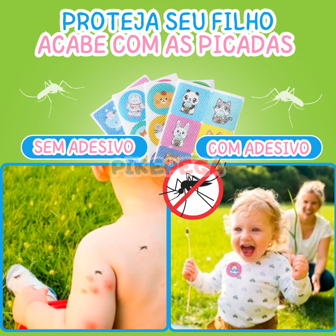 Repele Mosquito kids® - Adesivo Repelente de Mosquitos