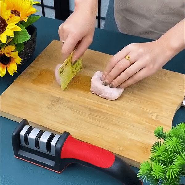 Afiador de facas de cozinha de 3 segmentos - Portátil
