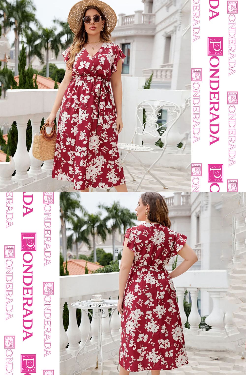 Vestido Longo Plus Size Estampado Miranda