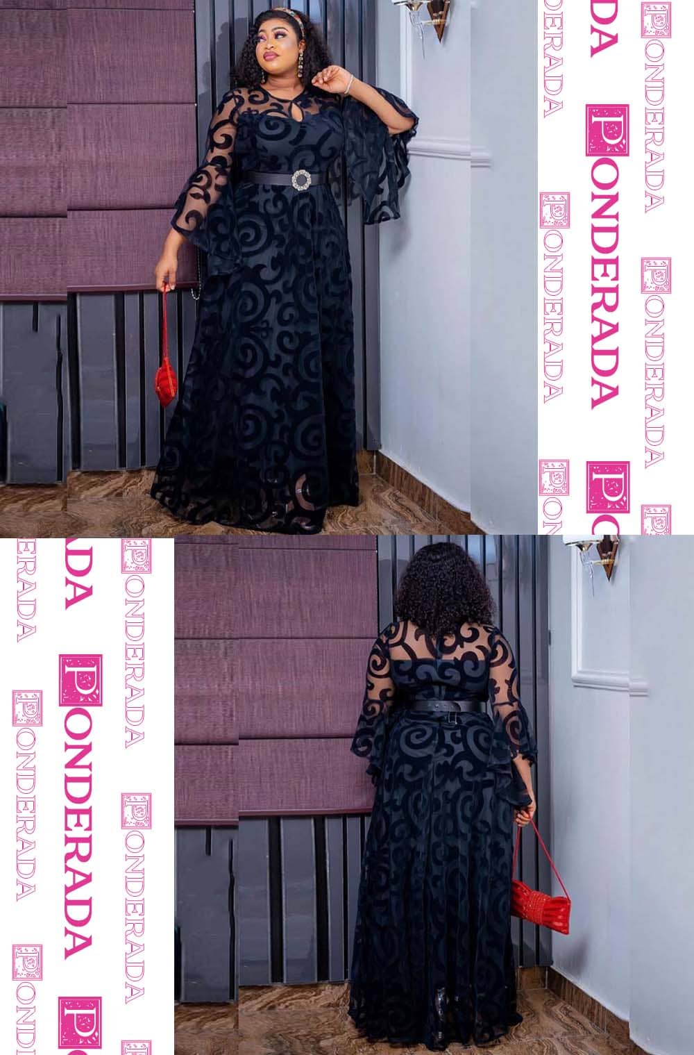 Vestido Longo Plus Size Bordado Elis