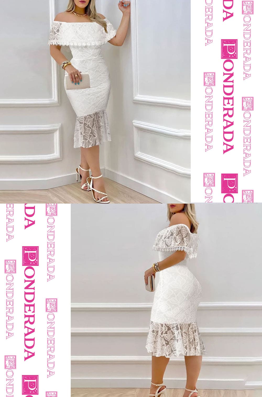 Vestido Branco De Renda Melisande