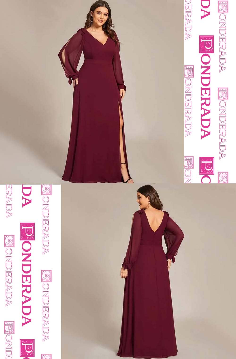 Vestido Longo Plus Size Fenda Lorraine