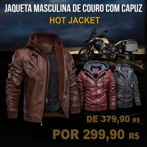 jaqueta de couro masculina
