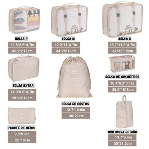 Bolsa, Organização, Viagens, Roupas, Kit