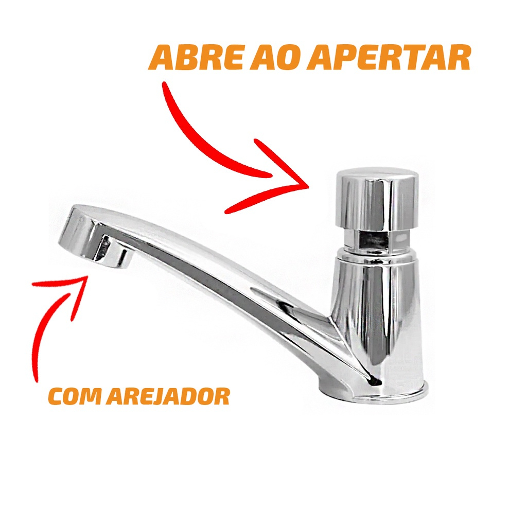 Torneira Automatica Para Lavatorio Banheiro Abs