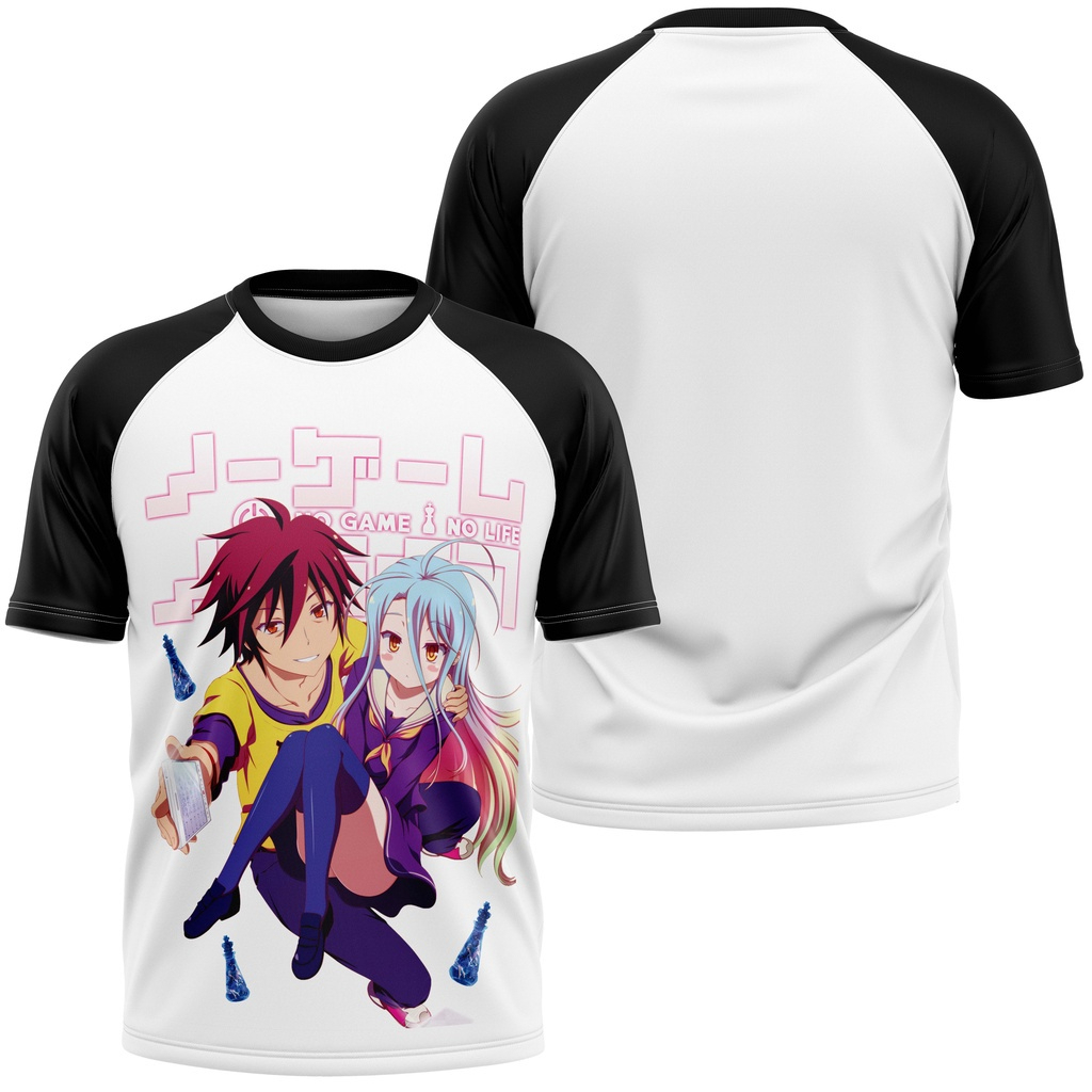 Camiseta Cosplay Anime No Game No Life Xadrez Shiro