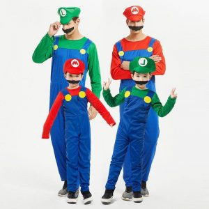 Roupa Cosplay Super Mario Tajes Pai Filho