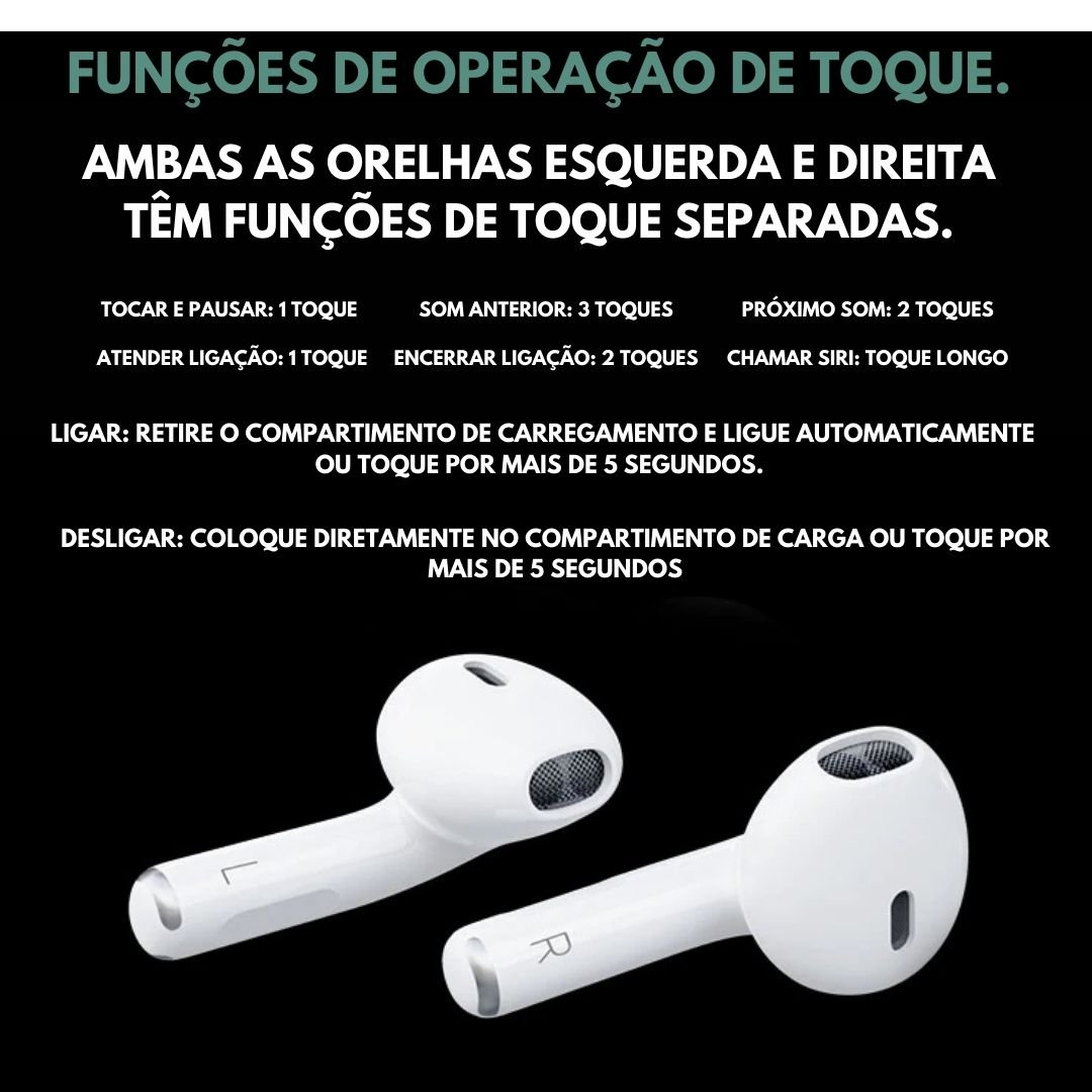 fone de ouvido sem fio