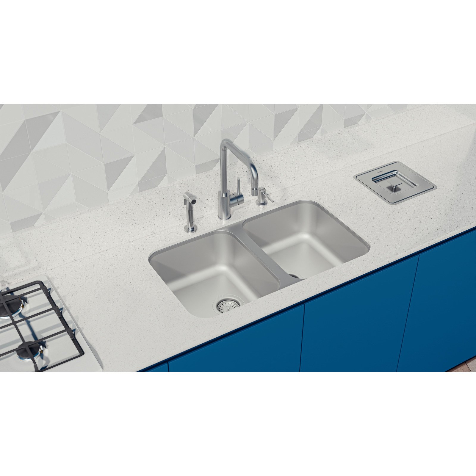 Cuba Tramontina Dora Duo 2C 34 Bl em Aço Inox com Acabamento Escovado - foto 2