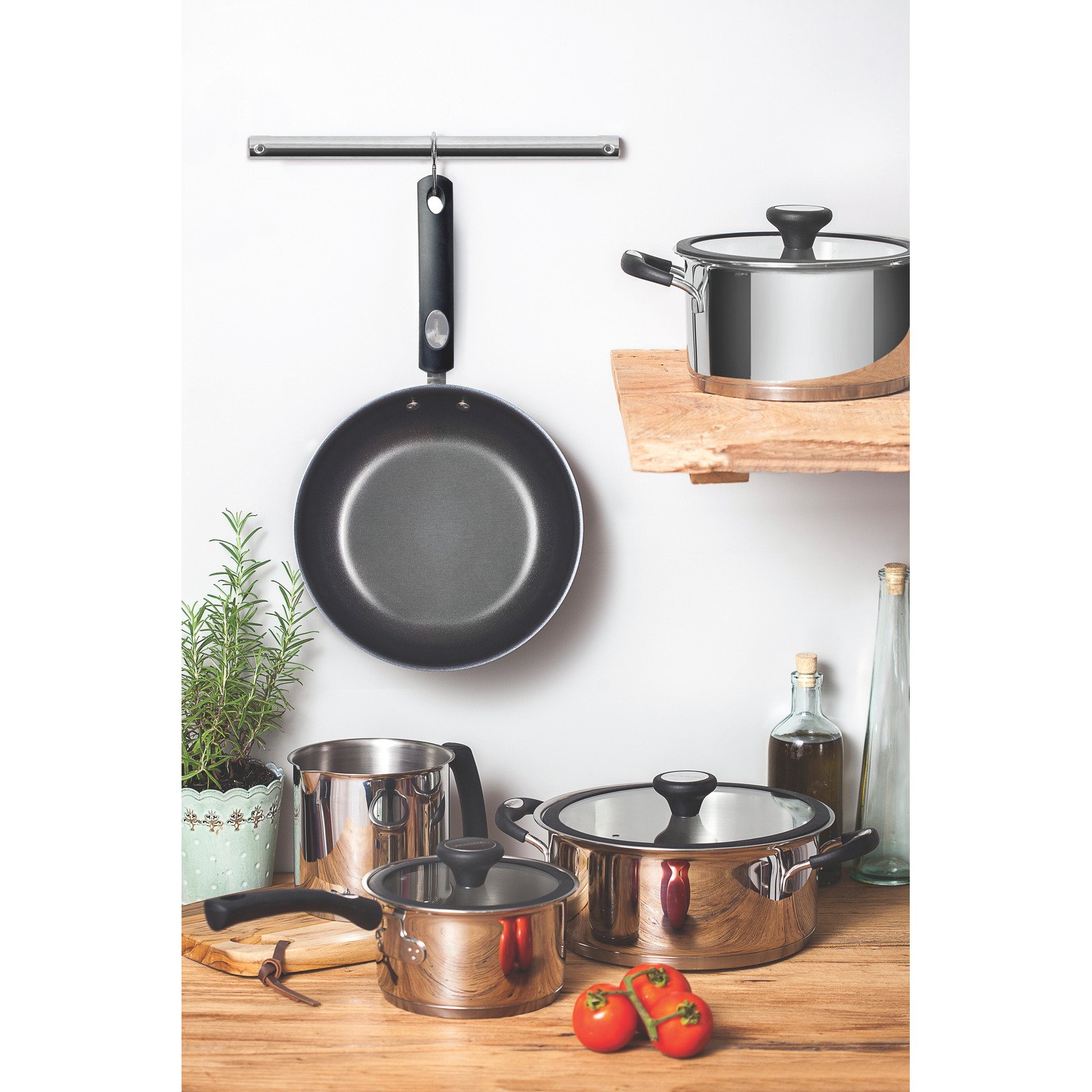 Jogo de Panelas Tramontina Solar Silicone em Aço Inox com Fundo Triplo 5 Peças - foto 6