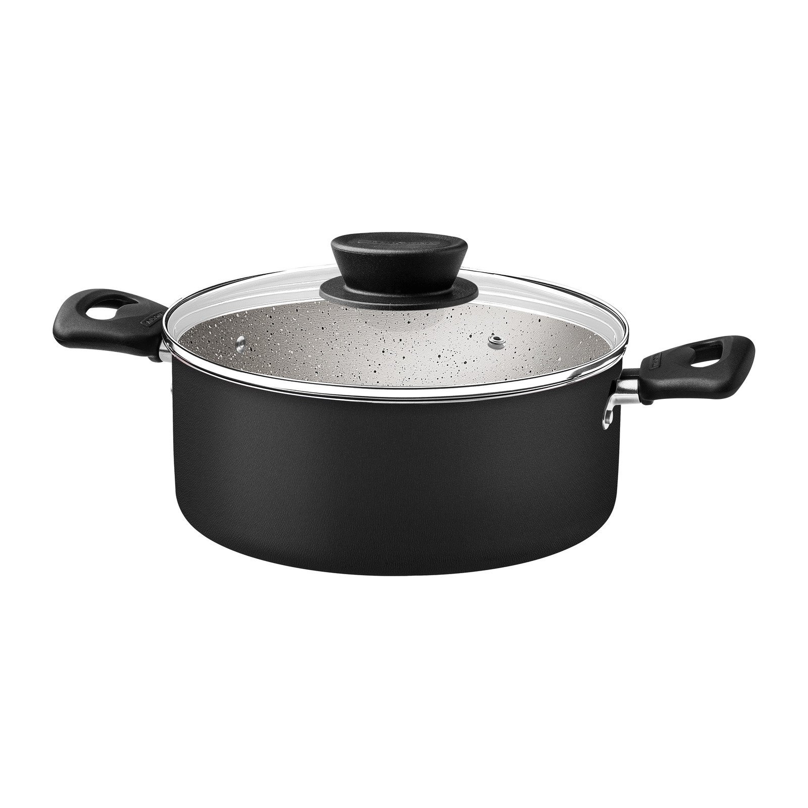 Jogo de Panelas Tramontina Linz em Aluminio com Revestimento Interno e Externo em Antiaderente Starflon Max Preto 05 Peças - foto 8