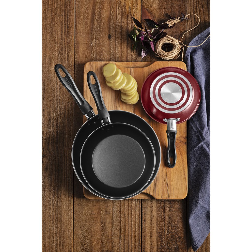 Jogo Frigideiras Tramontina Linz 3 Peças Alumínio Antiaderente Starflon Max Vermelha - foto 6