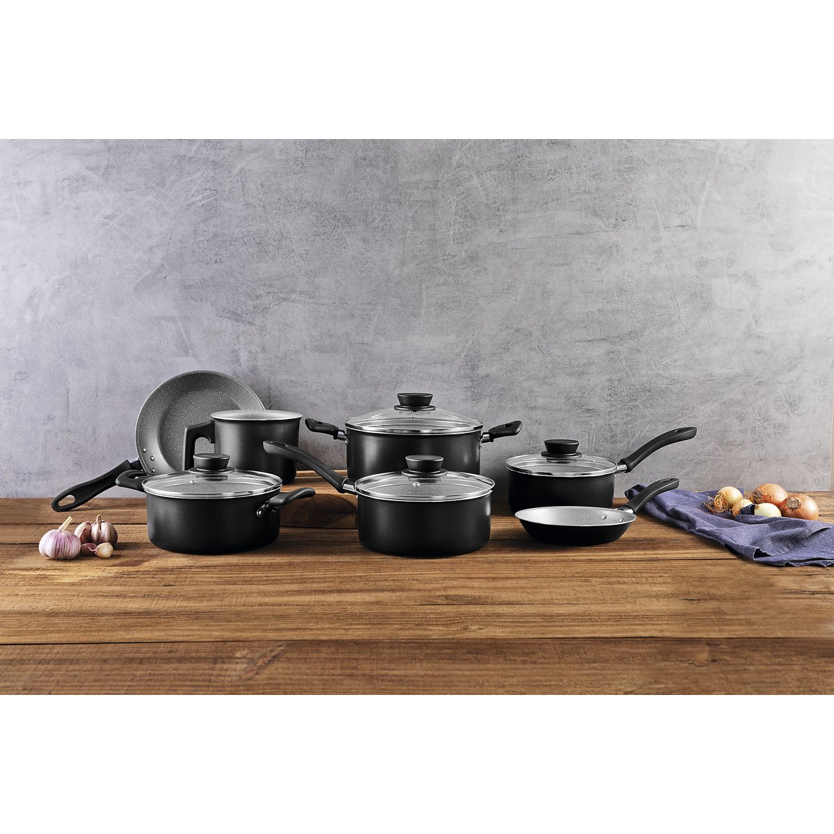 Jogo Panelas Tramontina Linz 7 Peças Aluminio Antiaderente Starflon Max Preto - foto 10