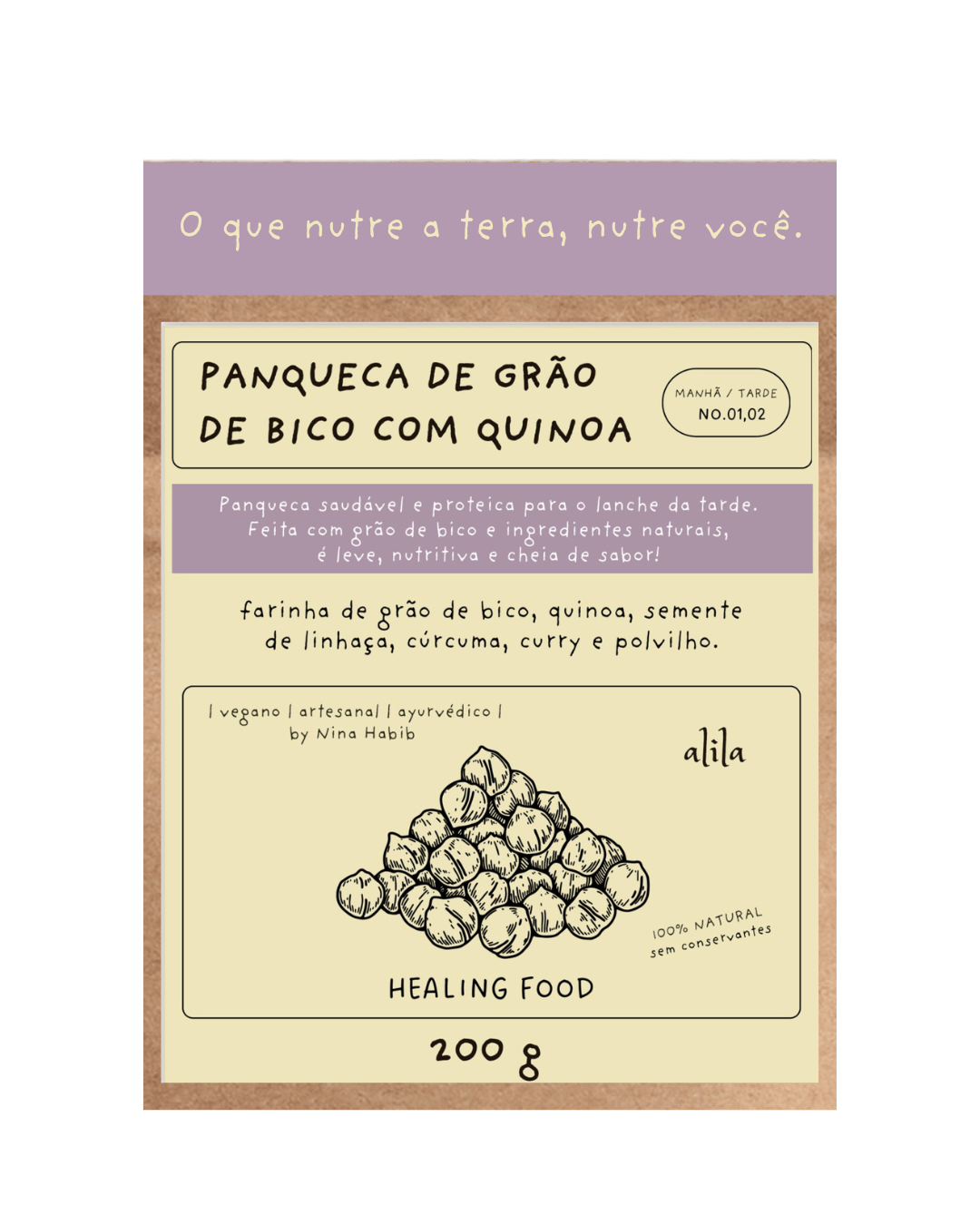 Panqueca de Grão de Bico com Quinoa