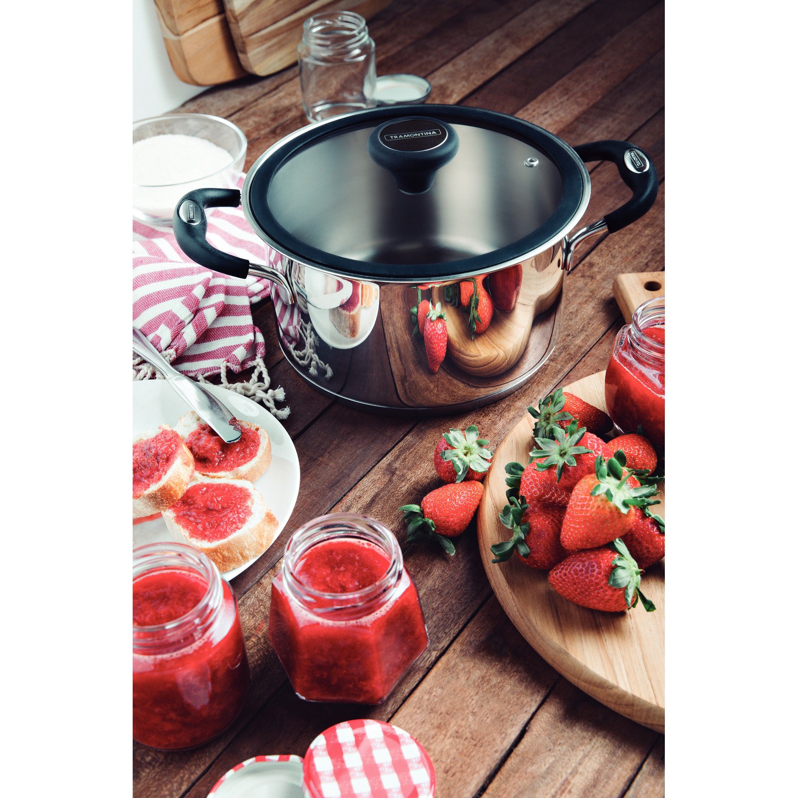 Caçarola Funda Tramontina Solar Silicone em Aço Inox com Fundo Triplo 20 Cm 3,6 L - foto 5