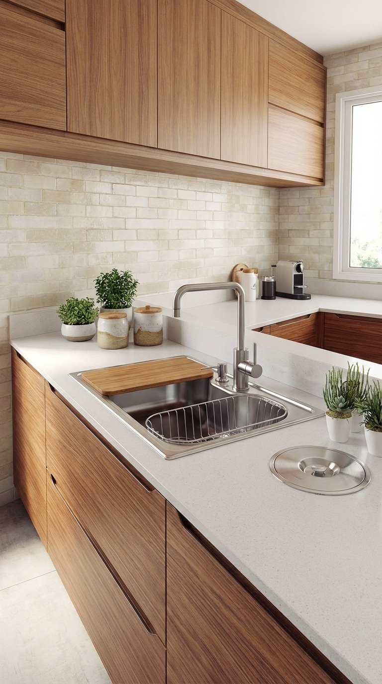 Cuba Tramontina Morgana 60 Fx Undermount em Aço Inox com Lixeira de Embutir 5 L, Tábua de Madeira, Dosador de Sabão, Cesto Aramado e Válvula - foto 10