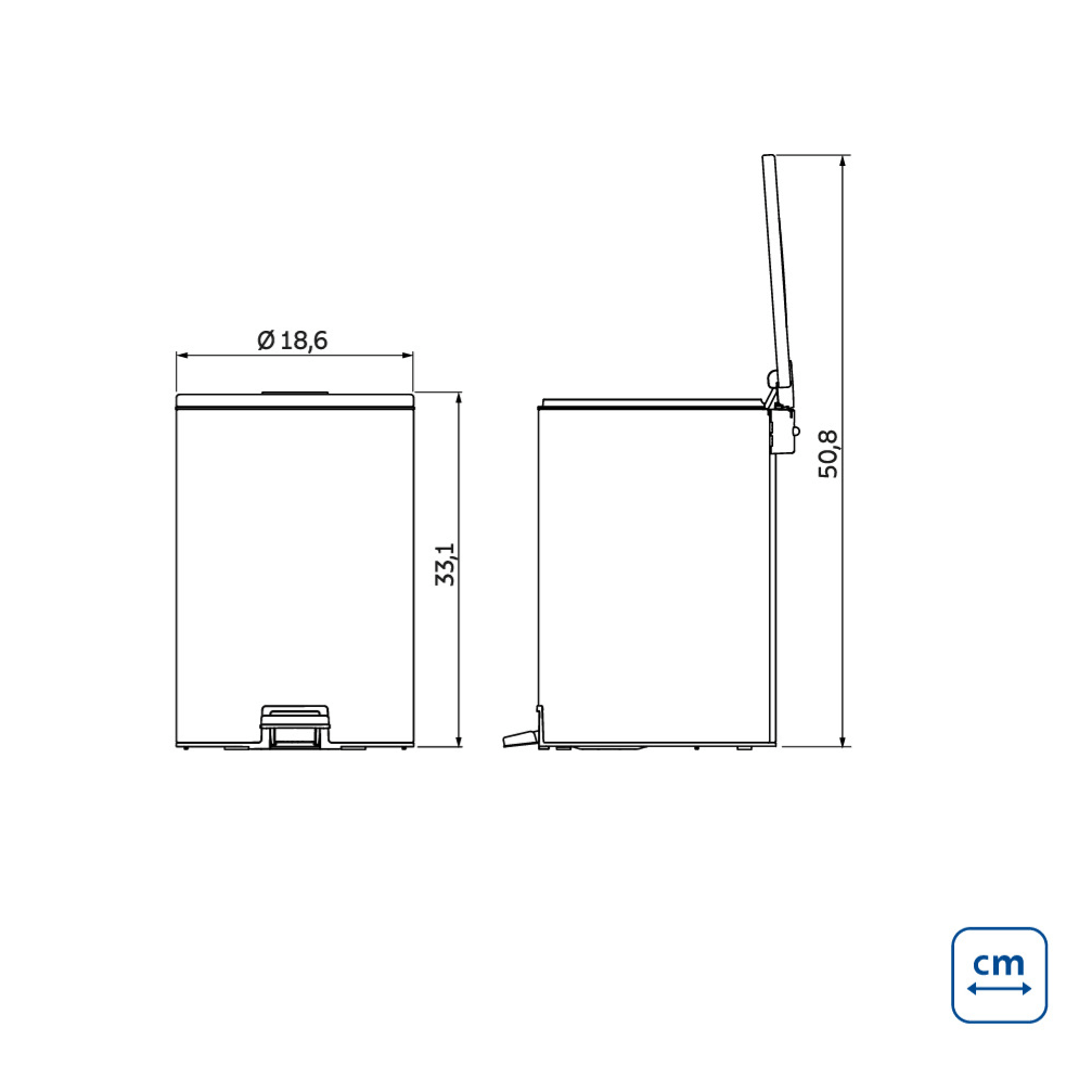 Lixeira Pedal 5L Tramontina Loop Aço Inox com Acabamento Polido e Balde Interno - foto 5