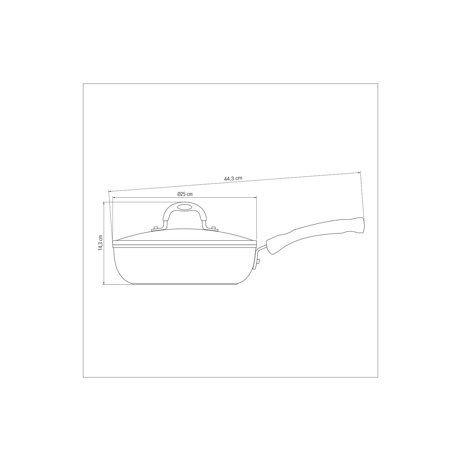 Frigideira Funda Tramontina Mônaco Induction em Alumínio com Revestimento Interno e Externo Antiaderente Starflon Premium Preto com Tampa 24 Cm 2,7 L - foto 5