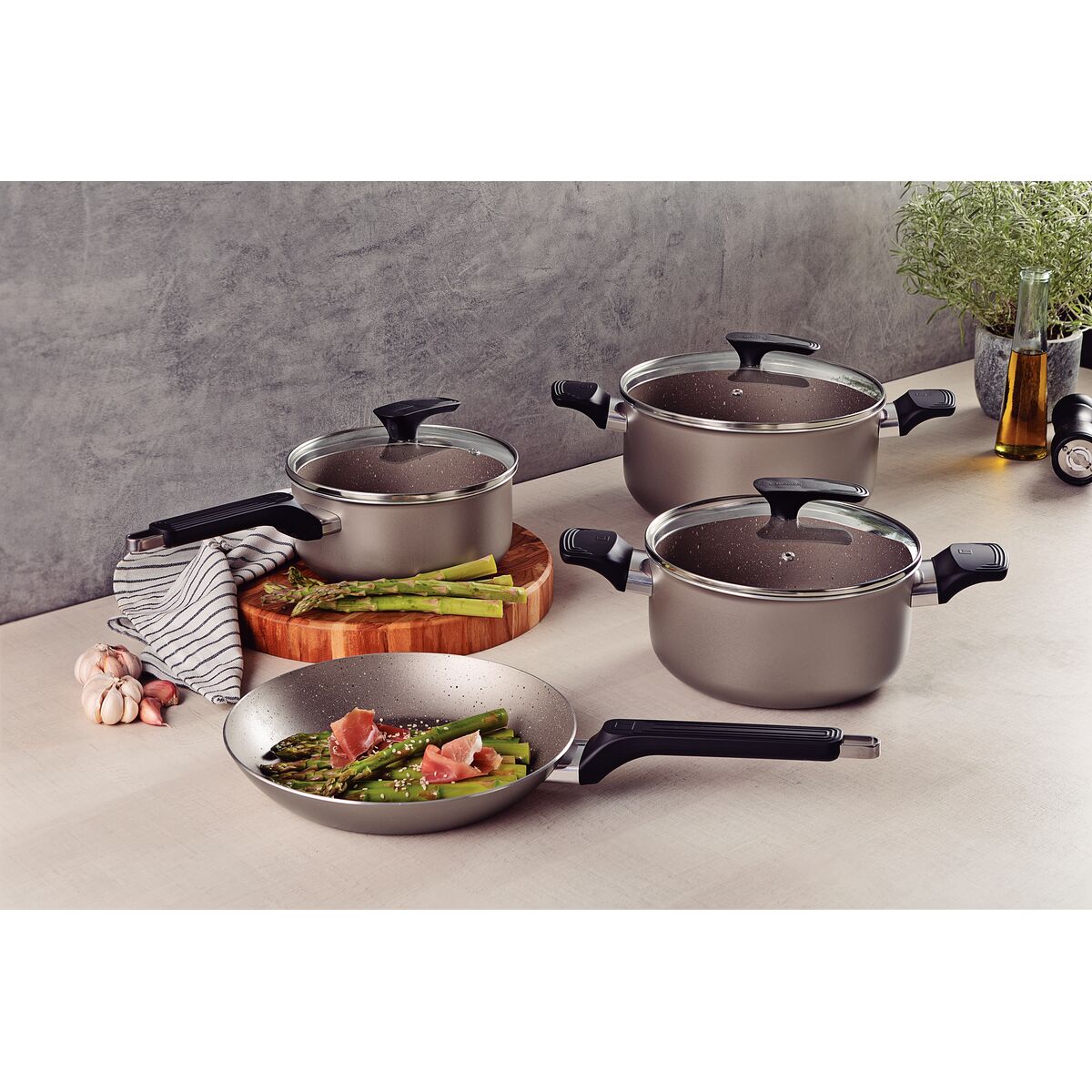 Jogo Panelas Tramontina Milazzo 4 Peças Aluminio Antiaderente Starflon Max - foto 8