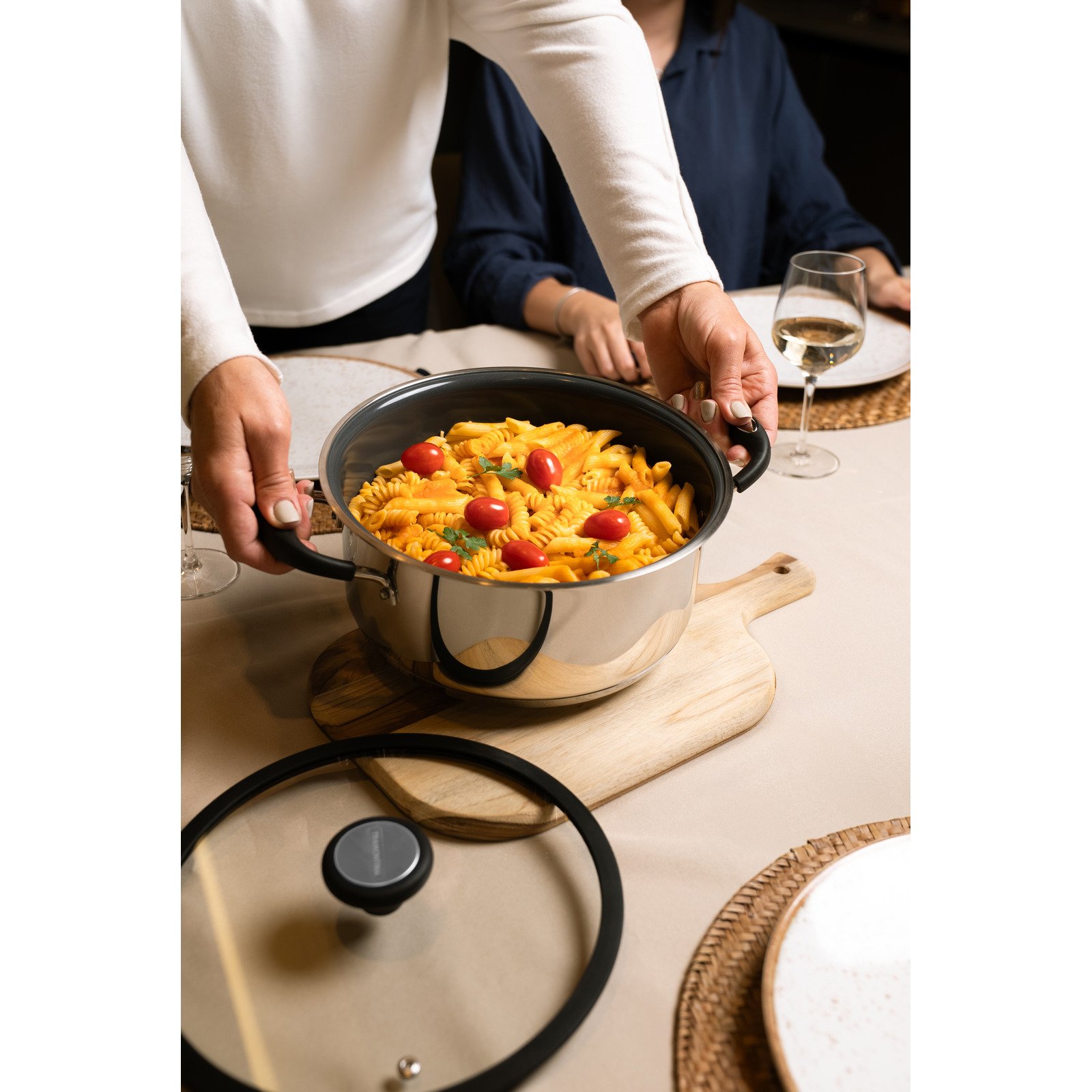 Jogo de Panelas Tramontina Solar Ceramic em Aço Inox Fundo Triplo com Revestimento Interno Cerâmico Grafite 4 Peças - foto 6