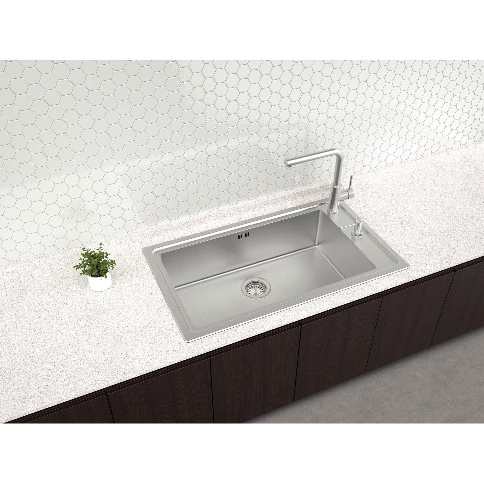 Cuba de Sobrepor Tramontina Square 86 em Aço Inox - foto 2