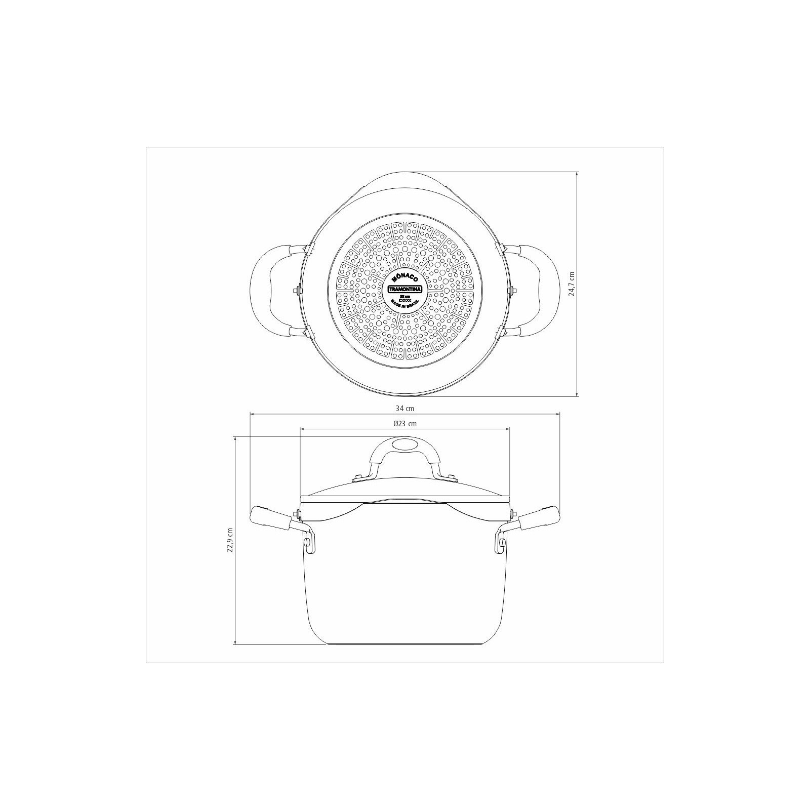 Espagueteira Tramontina Mônaco Induction em Alumínio com Revestimento Interno e Externo Antiaderente Starflon Premium Preto com Tampa 22 Cm 5,4 L - foto 6