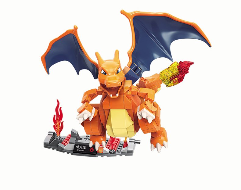 Action Figure Pokémon Bloco de Construção -lego Charizard