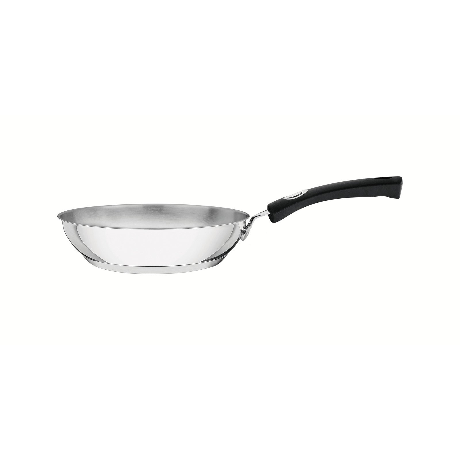 Frigideira Tramontina Solar Silicone Rasa em Aço Inox Fundo Triplo com Cabo de Silicone 20 Cm 1,3 L