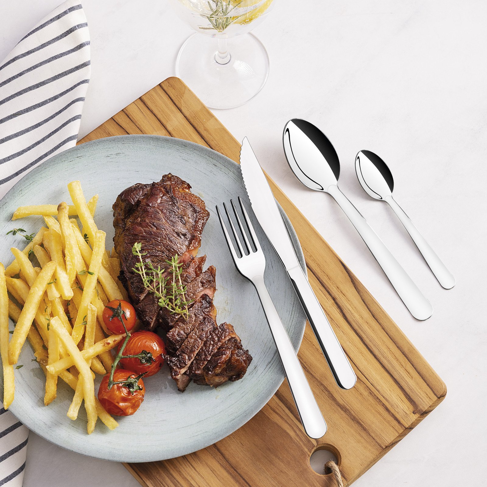 Faqueiro Tramontina Malibu em Aço Inox 24 Peças - foto 5