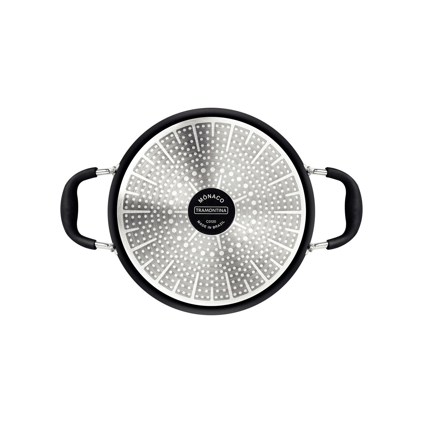 Caçarola Tramontina Mônaco Induction em Alumínio com Revestimento Interno e Externo Antiaderente Starflon Premium Preto com Tampa de Vidro 20 Cm 2,6 L - foto 4