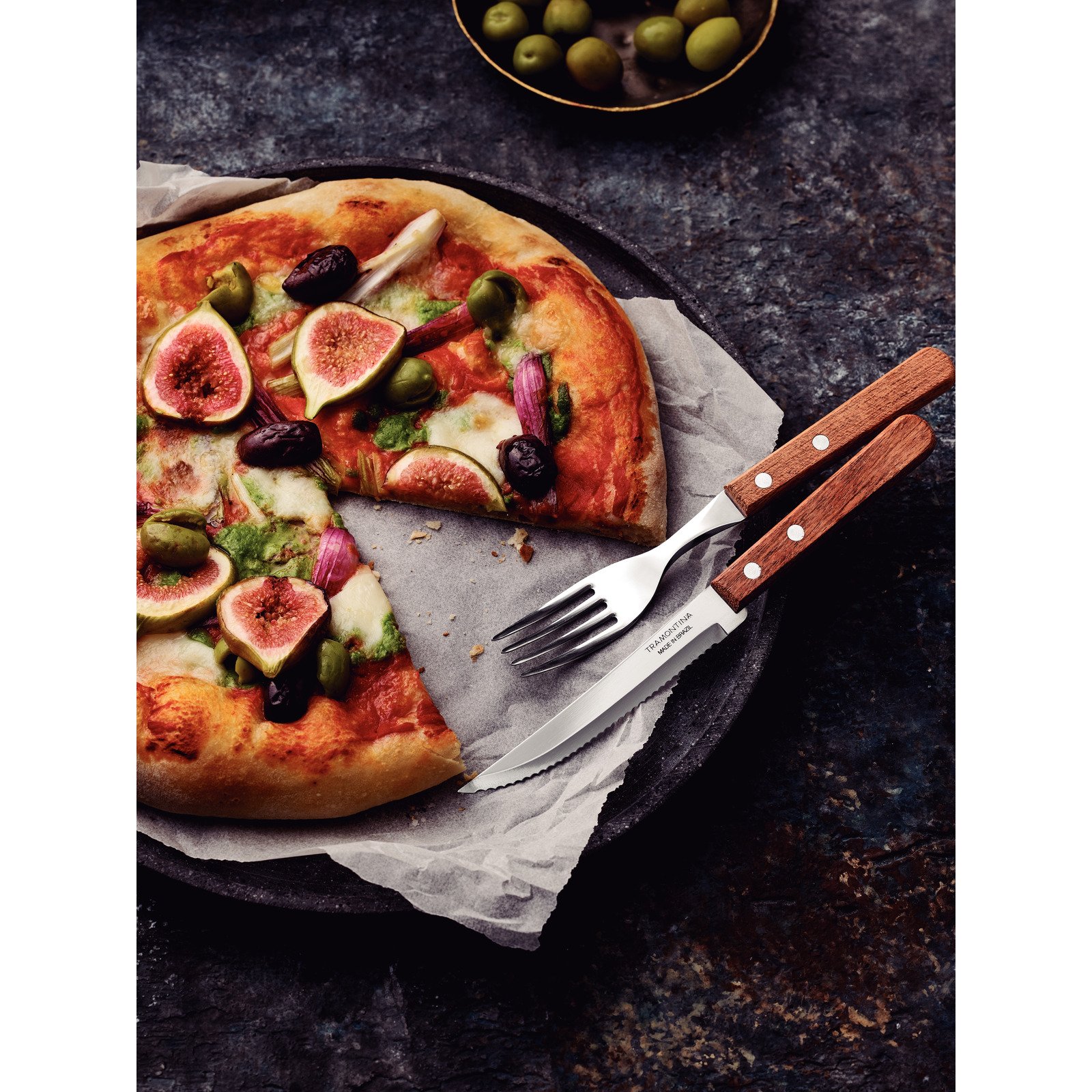 Jogo de Talheres Tramontina Churrasco com Lâminas em Aço Inox e Cabos de Madeira Natural 12 Peças - foto 2