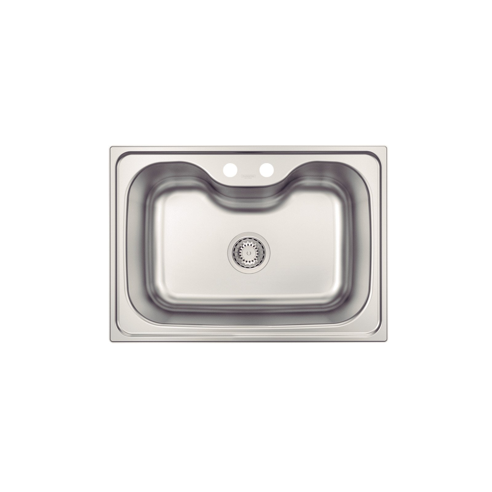 Cuba de Sobrepor Tramontina Morgana 60 Fx em Aço Inox com Acabamento Escovado 69 X 49 Cm com Válvula