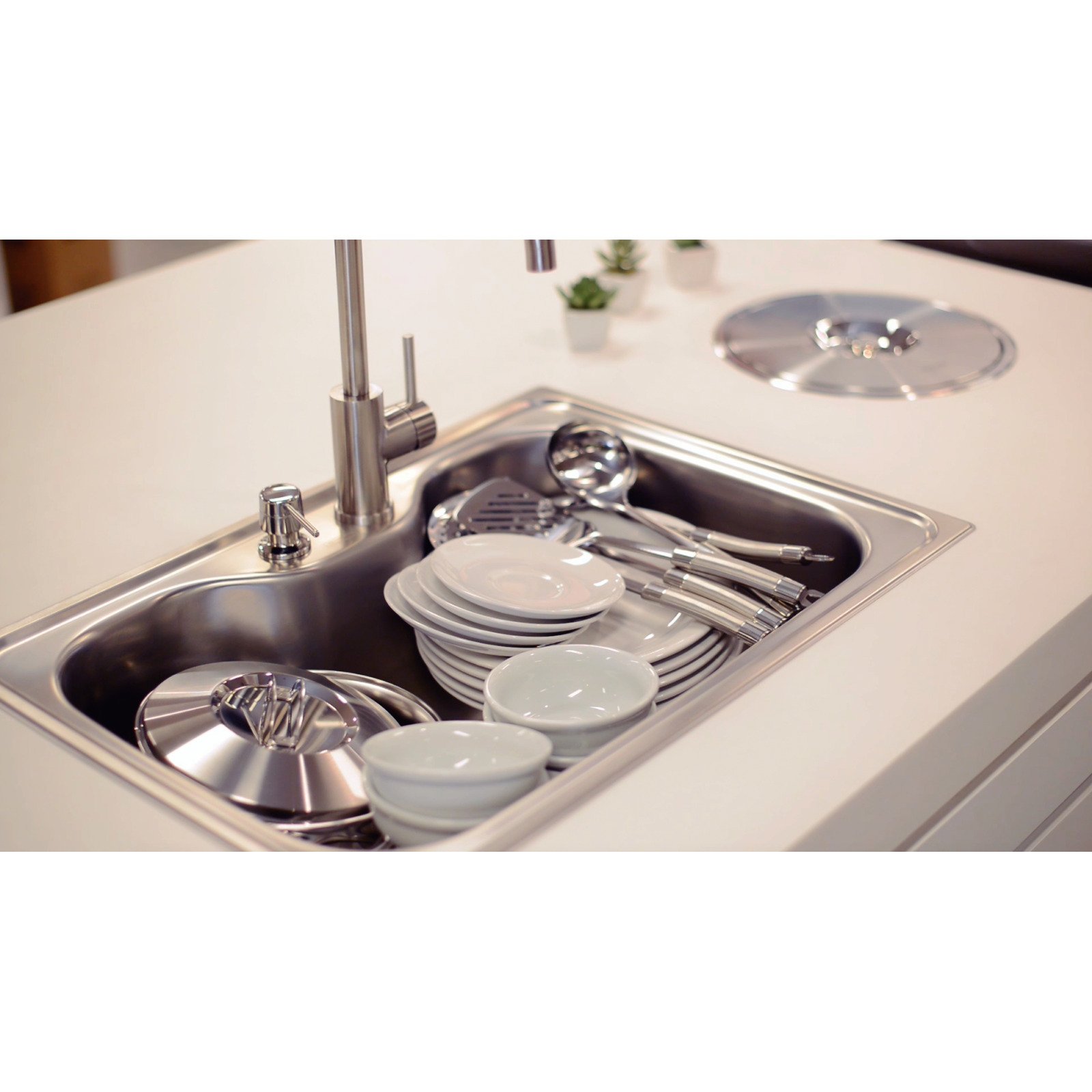 Cuba de Sobrepor Tramontina Morgana 60 Fx em Aço Inox com Acabamento Escovado 69 X 49 Cm com Válvula - foto 6