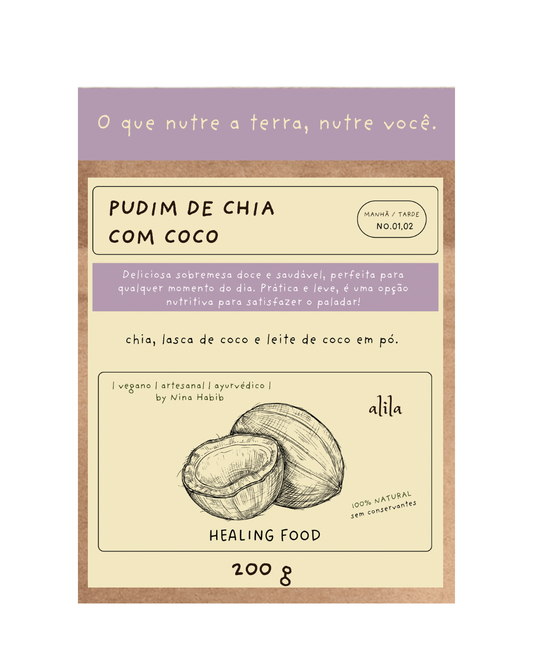 Pudim de Chia com coco