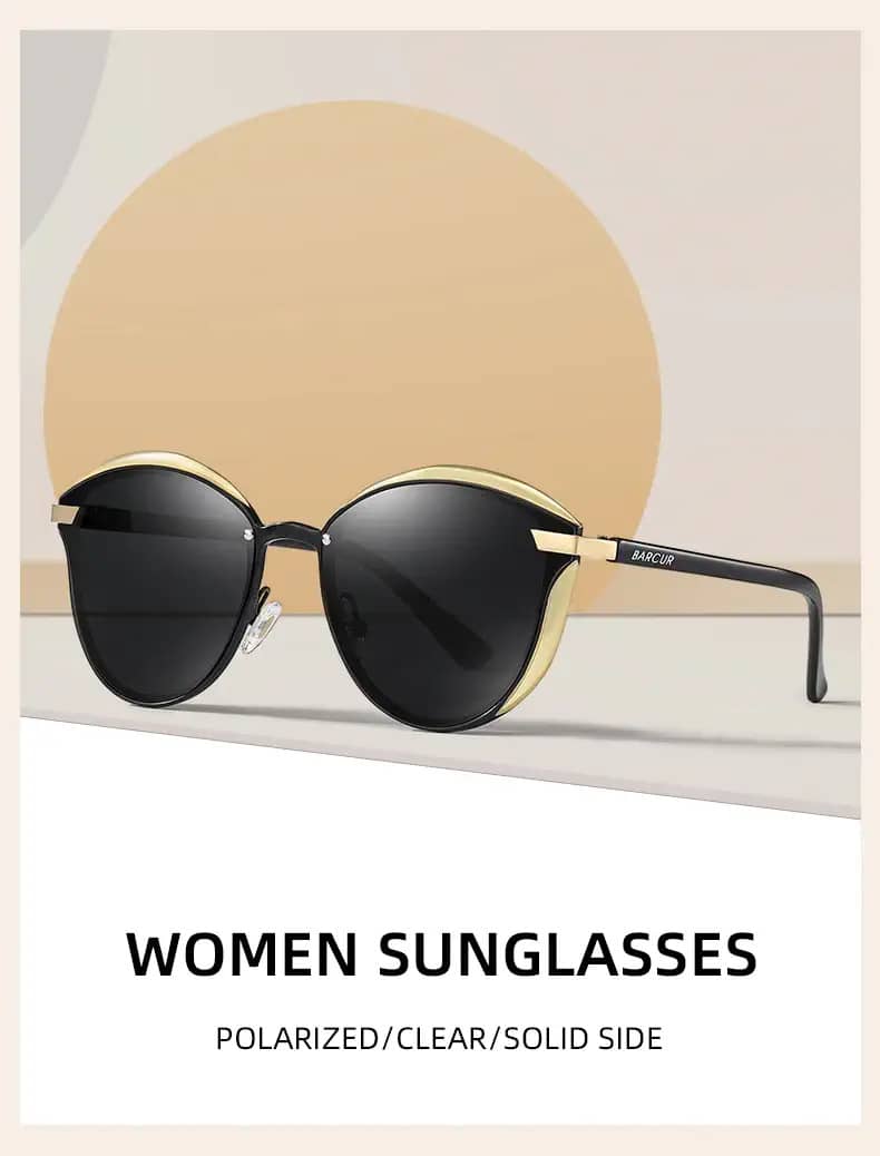 Óculos de Sol de Luxo Polarizado Feminino Barcur