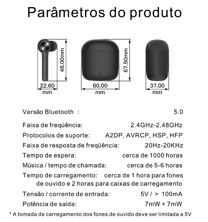 parametos do produto