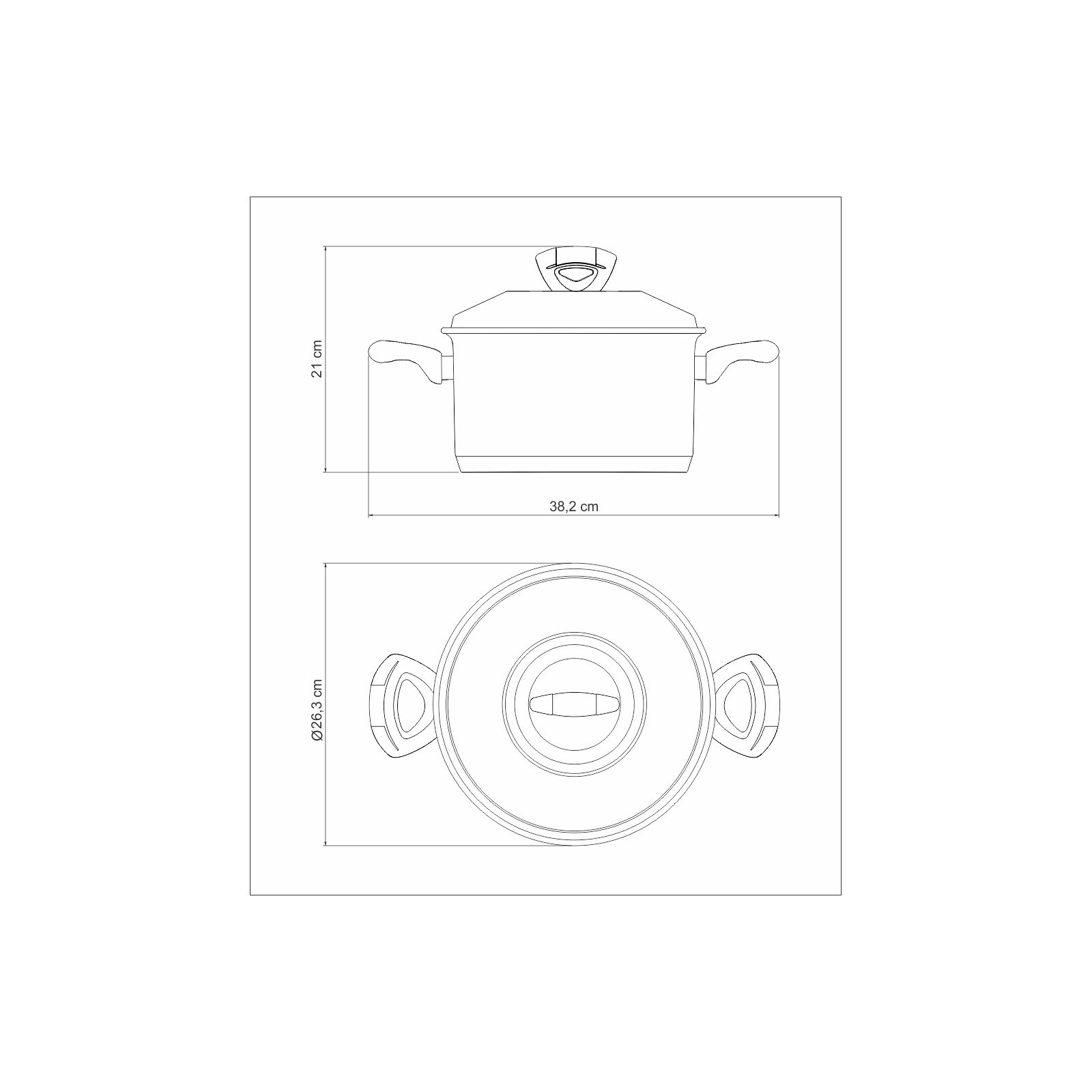 Caçarola Tramontina Solar Baquelite Funda em Aço Inox Fundo Triplo com Tampa Alças de Baquelite 24 Cm 6,1 L - foto 5