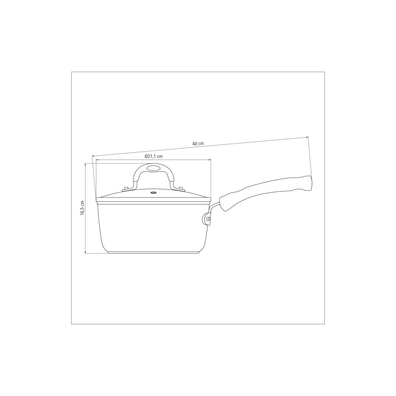 Panela Tramontina Mônaco Induction em Alumínio com Revestimento Interno e Externo Antiaderente Starflon Premium Preto com Tampa de Vidro 20 Cm 2,6 L - foto 6