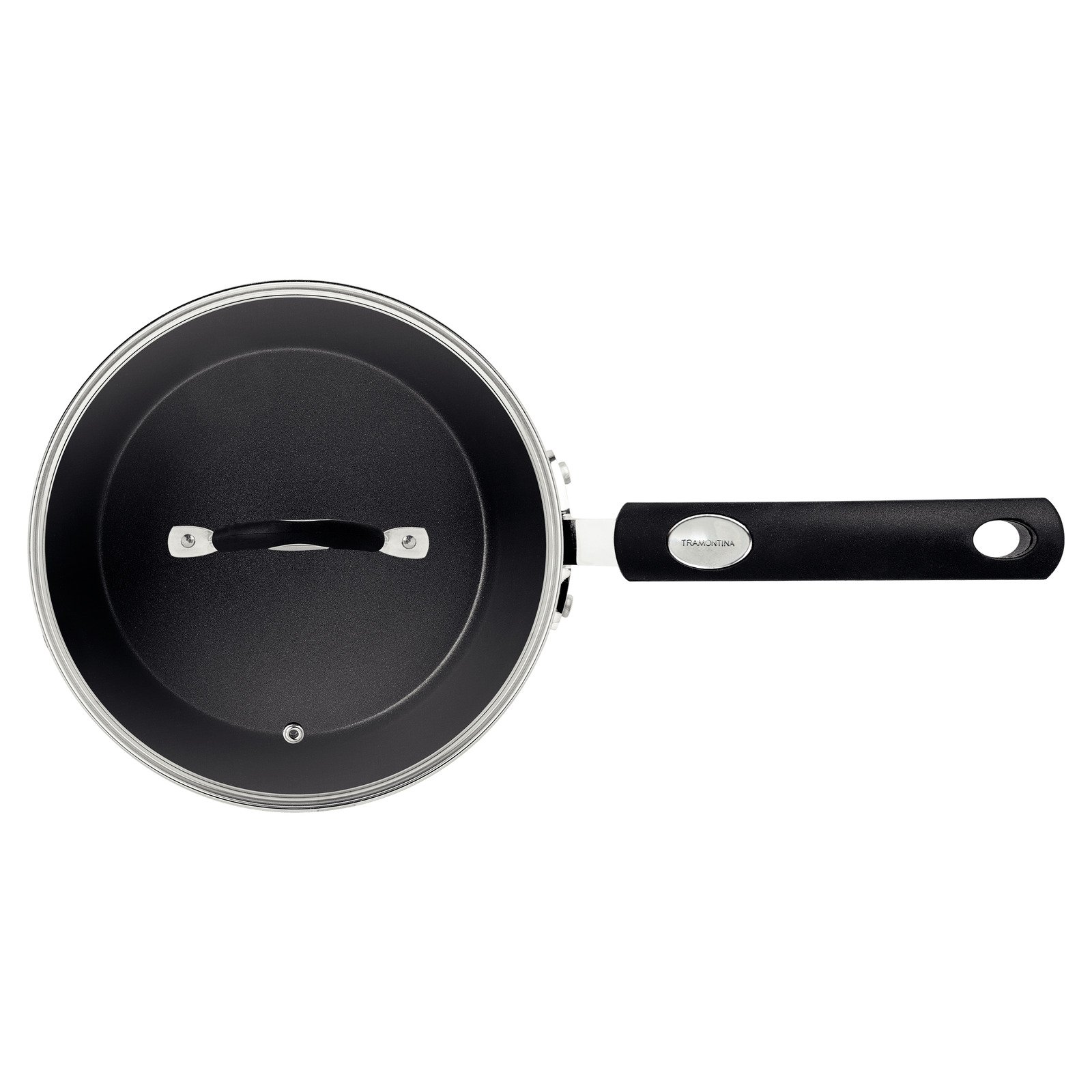 Panela Tramontina Mônaco Induction em Alumínio com Revestimento Interno e Externo Antiaderente Starflon Premium Preto com Tampa de Vidro 20 Cm 2,6 L - foto 3