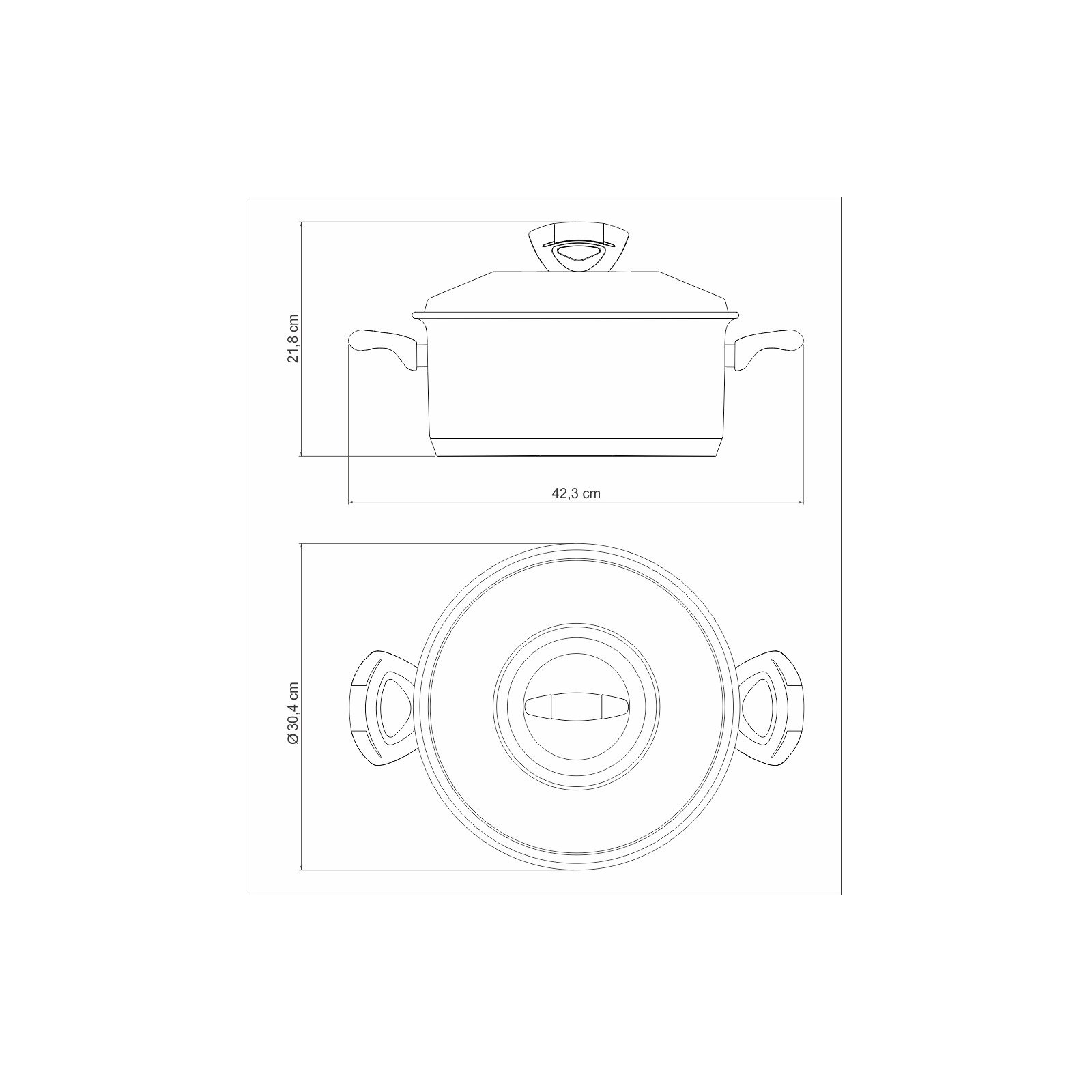 Caçarola Tramontina Solar Baquelite Funda em Aço Inox Fundo Triplo com Tampa Alças de Baquelite 28 Cm 8,4 L - foto 4