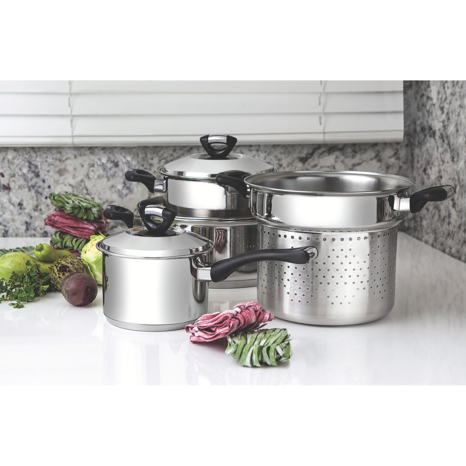 Caçarola Tramontina Solar Baquelite Funda em Aço Inox Fundo Triplo com Tampa Alças de Baquelite 28 Cm 8,4 L - foto 2