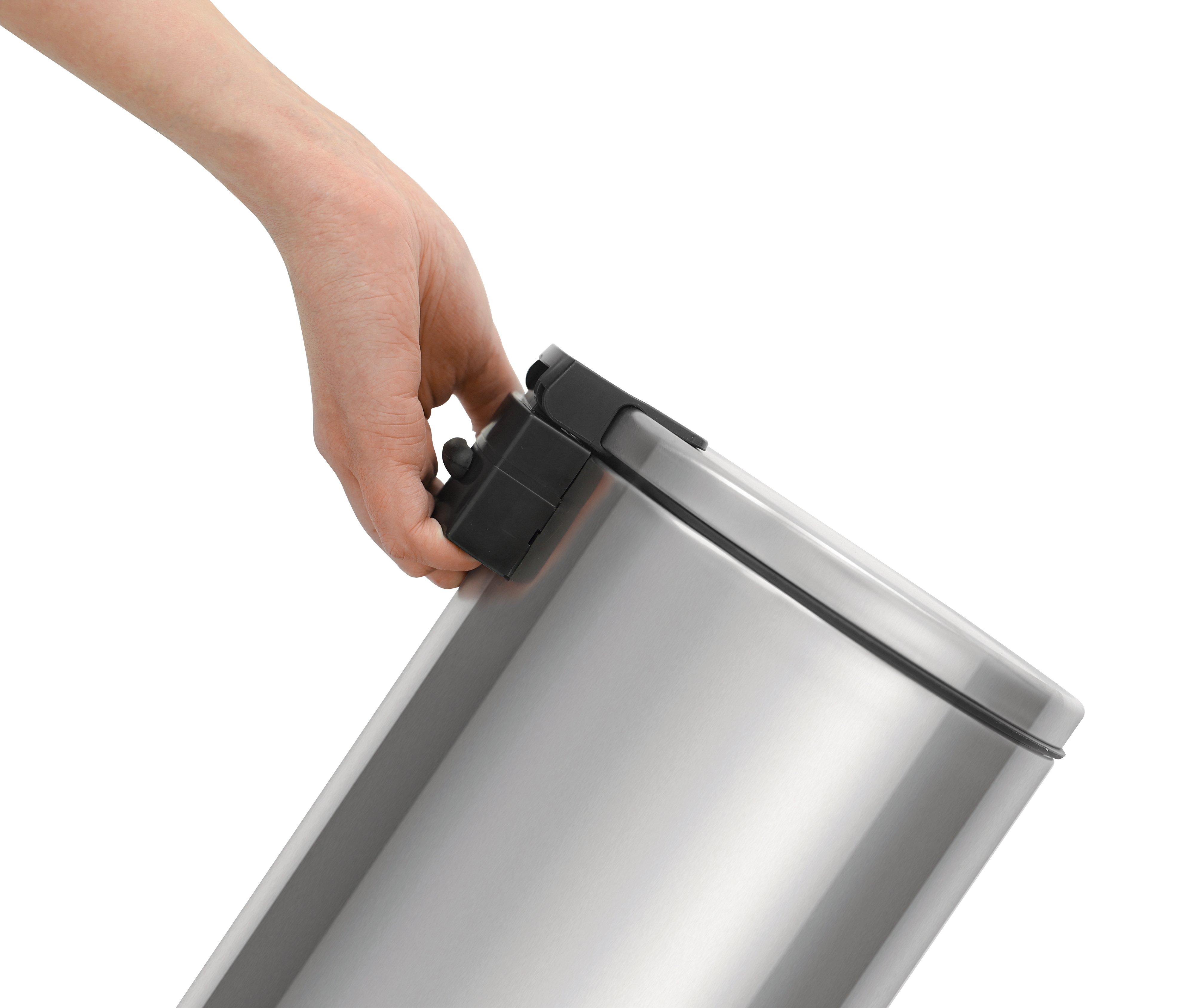 Lixeira Pedal 5L Tramontina Loop Aço Inox com Acabamento Polido e Balde Interno - foto 4