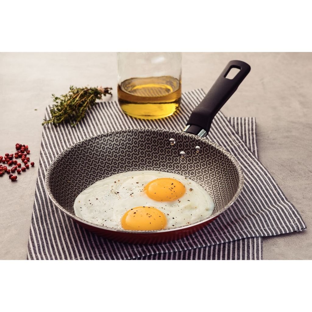 Jogo Frigideiras Tramontina Loreto 3 Peças Alumínio Antiaderente Starflon Max Vermelha - foto 4